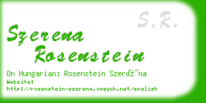 szerena rosenstein business card
